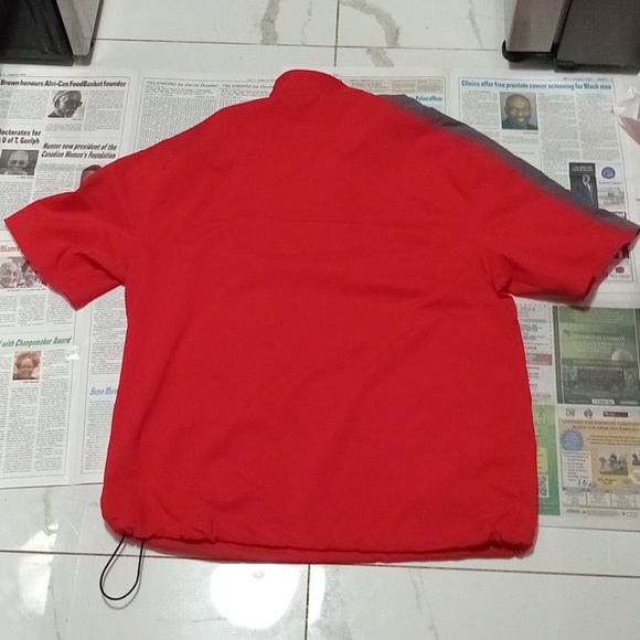 Mens Nike Dri Fit Shirt Jacket Red/Grey L - Picture 4 of 5